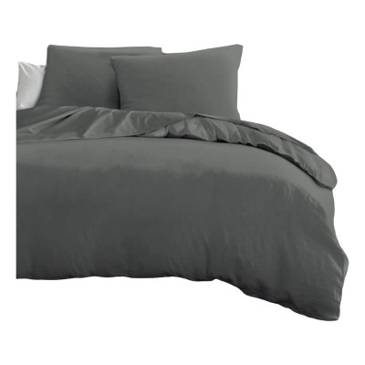 Duvet cover set HOME LINGE PASSION Anthracite Super king 3 Pieces