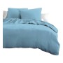 Parure de couette HOME LINGE PASSION Bleu ciel Lit king size 3 Pièces