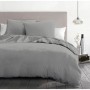 Parure de couette HOME LINGE PASSION Gris clair Lit king size 3 Pièces