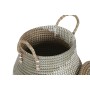 Basket set Home ESPRIT Orange Natural Seagrass (2 Pieces)