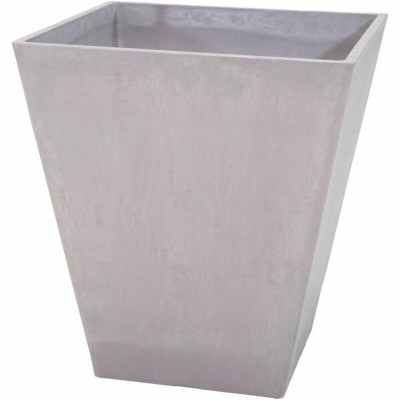 Pot Mega Collections Ecostone Square Marron Taupe Plastique Recyclado 48 x 57 cm