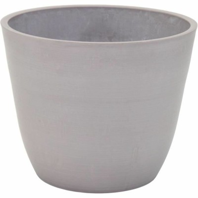 Plant pot Mega Collections Ecostone Egg Brown Taupe Plastic Recycled 31 x 25 x 31 cm 33 x 33 x 77 cm 31 x 25,5 cm