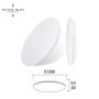 LED Flush-fitting Ceiling Light Wall Light EDM 32518 Polymer 18 W 82 W (6500 K)
