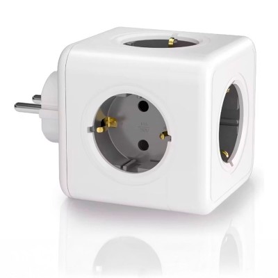 Rallonge 5 prises Schuko sans interrupteur Fbright Blanc 3680 W