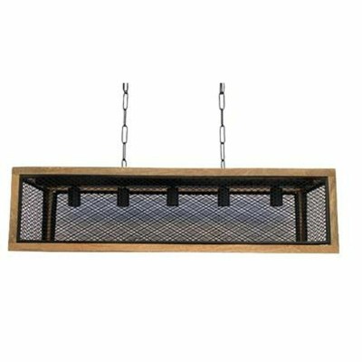 Suspension DKD Home Decor Fer Bois de manguier 50 W 100 x 25 x 25 cm