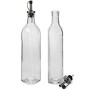 Oil and Vinegar Set Vivalto Transparent Glass Silicone Crystal 500 ml 5,7 x 29,5 x 5,7 cm 12 x 31 x 6 cm 2 Units