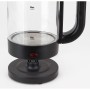 Kettle JATA 1500 W 1,2 L Transparent Stainless steel Borosilicate Glass