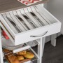 Vegetable trolley MobleKit White Brown Wood Metal 37 x 37 x 76 cm (2 Units)