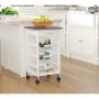 Vegetable trolley MobleKit White Brown Wood Metal 37 x 37 x 76 cm (2 Units)