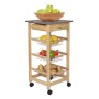 Vegetable trolley MobleKit Brown Grey Wood Metal 37 x 37 x 76 cm (2 Units)