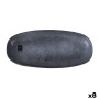 Serving Platter La Mediterránea Nebula Grey Ceramic Oval 33,5 x 15 cm (8 Units)