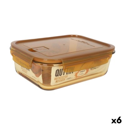 Boîte à lunch Quttin Ambare Rectangulaire 1,5 L (6 Unités)