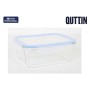 Lunch box Quttin Blue Transparent Rectangular 1,8 L (6 Units)