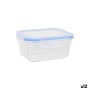 Boîte à lunch Quttin Bleu Transparent Rectangulaire 470 ml (12 Unités)