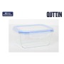 Boîte à lunch Quttin Bleu Transparent Rectangulaire 470 ml (12 Unités)
