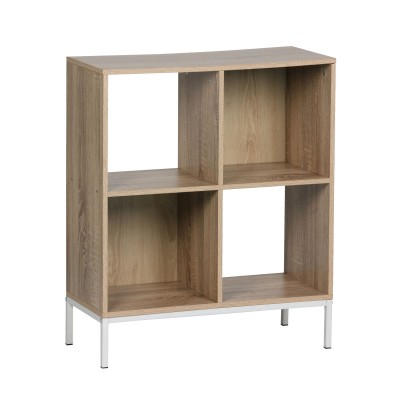 Étagère MobleKit Blanc Marron Bois Métal 60 x 29 x 72 cm