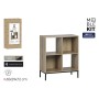 Shelves MobleKit Brown Black Wood Metal 60 x 29 x 72 cm