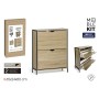 Shoe Rack MobleKit Brown Black Wood Metal 65 x 24 x 80 cm