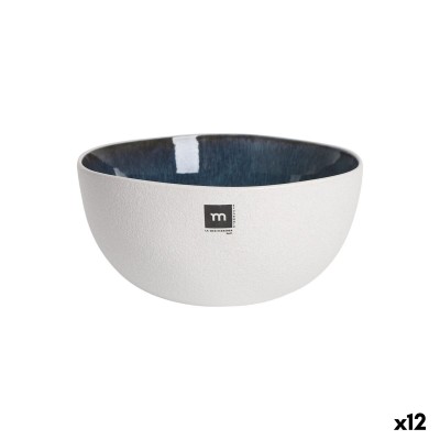 Bol La Mediterránea Savina Bleu Blanc Céramique 1,2 L (12 Unités)