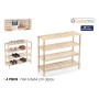 Shoe Rack Confortime Natural Wood 74 x 26 x 67 cm (6 Units)
