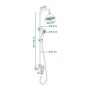 Colonne de douche Rousseau Gris Chrome 150 mm