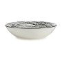Deep Plate Vessia White Black Porcelain Stripes 20 x 4,7 x 20 cm (6 Units)