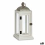 Lantern Gift Decor White Silver Wood Metal 18 x 43 x 18 cm (6 Units)
