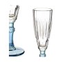 Coupe de champagne Vivalto Exotic Bleu Verre 170 ml (6 Unités)