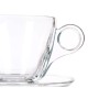 Tasse avec sous-tasse Vivalto Transparent verre 170 ml (6 Unités)