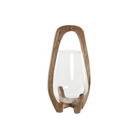 Candleholder Home ESPRIT Natural Crystal Mango wood 18 x 18 x 33 cm
