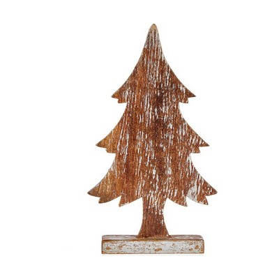 Sapin de Noël Krist+ Marron Argenté Argent Bois 5 x 39 x 21 cm