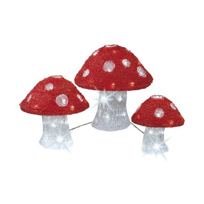 Décoration lumineuse Lumineo Transparent Blanc froid 6500K 25 X 20 X 18 CM Champignons