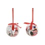 Boules de Noël Home ESPRIT Blanc Rouge PVC Ours Casse-Noisette (14 Pièces)
