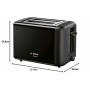 Toaster BOSCH TAT3P423 Black 970 W