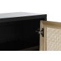 Sideboard DKD Home Decor Black Natural Aluminium Paolownia wood MDF Wood 110 x 30 x 100 cm