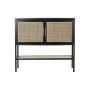 Buffet DKD Home Decor Noir Naturel Aluminium Bois de paulownia Bois MDF 110 x 30 x 100 cm