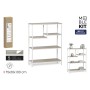Shelves MobleKit White Brown Wood Metal 75 x 30 x 100 cm