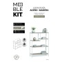 Étagère MobleKit Blanc Marron Bois Métal 75 x 30 x 100 cm
