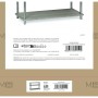 Shelves MobleKit Brown Silver Wood Steel 80 x 38,5 x 56 cm