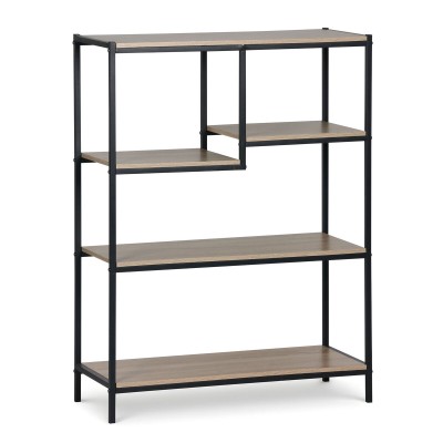 Shelves MobleKit Brown Black Wood Metal 75 x 30 x 100 cm