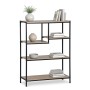 Shelves MobleKit Brown Black Wood Metal 75 x 30 x 100 cm