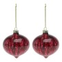 Boules de Noël (2 pcs) 112490 Marron Rouge 8 cm (2 Unités)