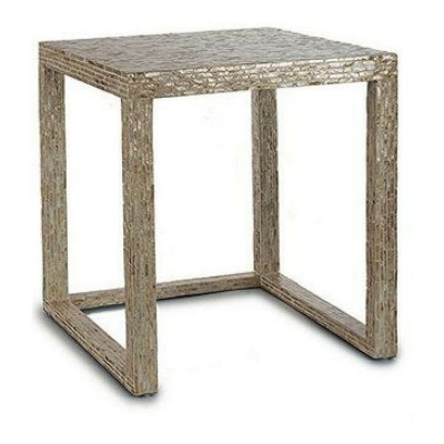 Jeu de 2 tables Gift Decor BIG-S3603662 Blanc Beige Doré 42,5 x 61 x 60 cm (2 Pièces) (2 Unités)