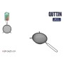 Strainer Quttin Black Metal Ø 10 cm (24 Units)