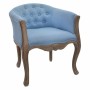 Banquette DKD Home Decor Bleu Polyester Bois Bois d'hévéa 58 x 56 x 69 cm