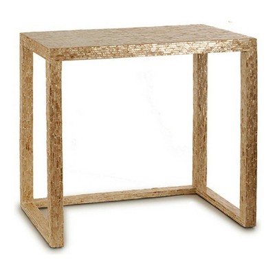 Table Gift Decor Blanc Beige Doré 30,5 x 78 x 90,5 cm Meuble d'Entrée