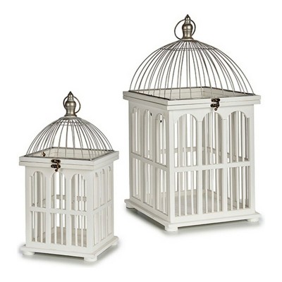 Decorative cage Gift Decor 1014056 White 30 x 59 x 30 cm (2 Units)