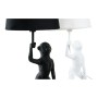 Desk lamp DKD Home Decor White Black Polyester Metal Resin 25W 220 V Monkey (2 pcs) (20 x 20 x 45 cm)