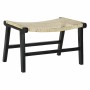 Banquette DKD Home Decor 8424001823192 65 x 47 x 40 cm Naturel Teck Noir