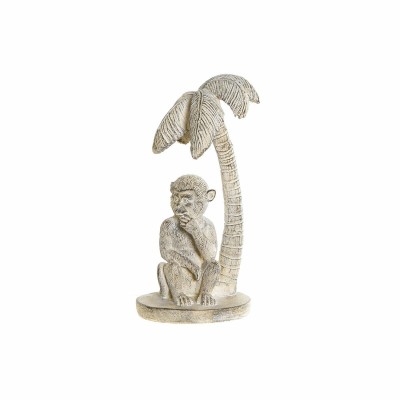 Figurine Décorative DKD Home Decor Blanc Singe Tropical Décapé 15 x 12 x 29 cm